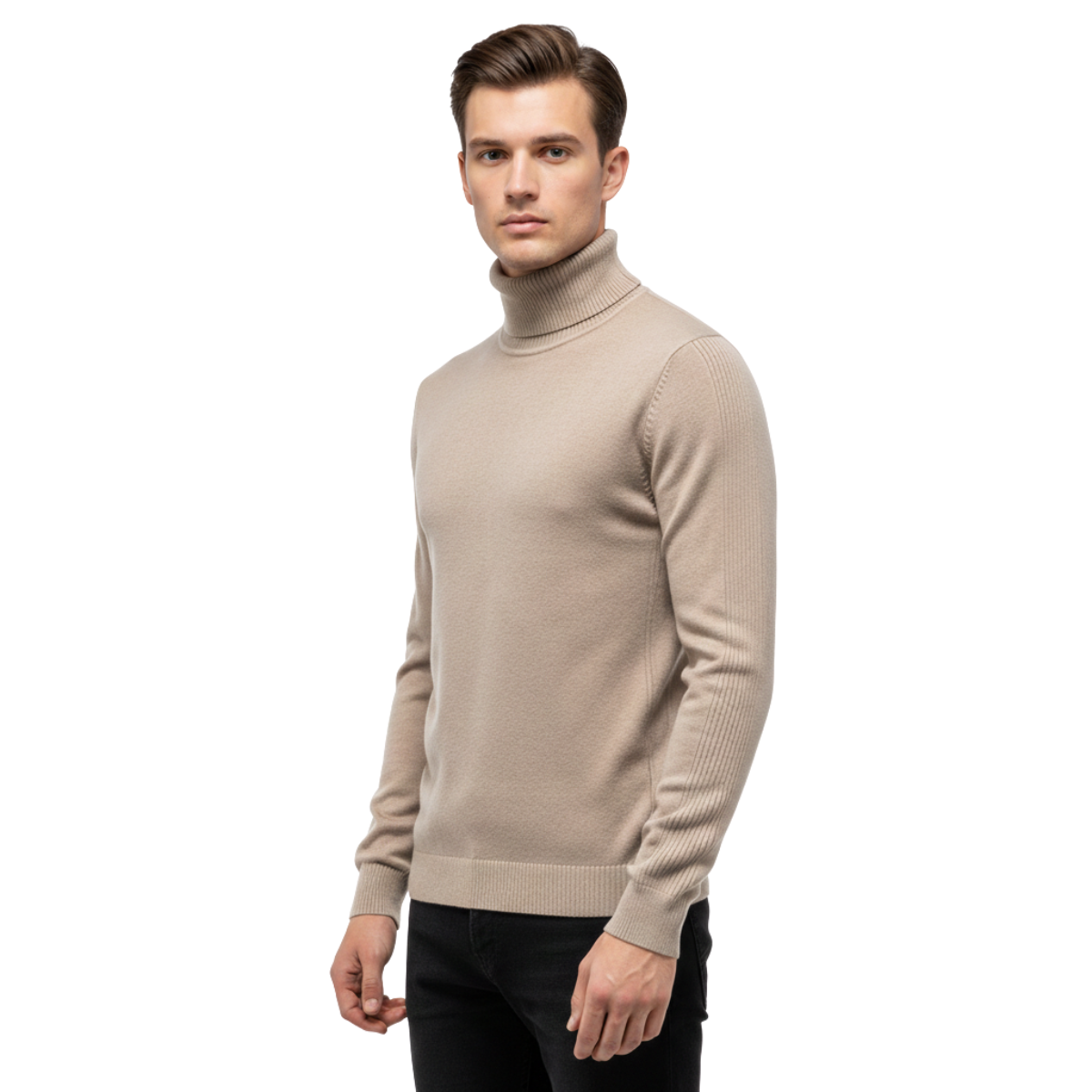 Heren Fijngebreide Coltrui – Comfortabele Pasvorm, Casual voor Herfst en Winter