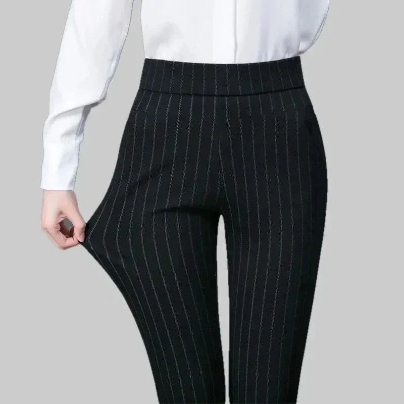 Leandra - Stylish Pinstriped Trousers