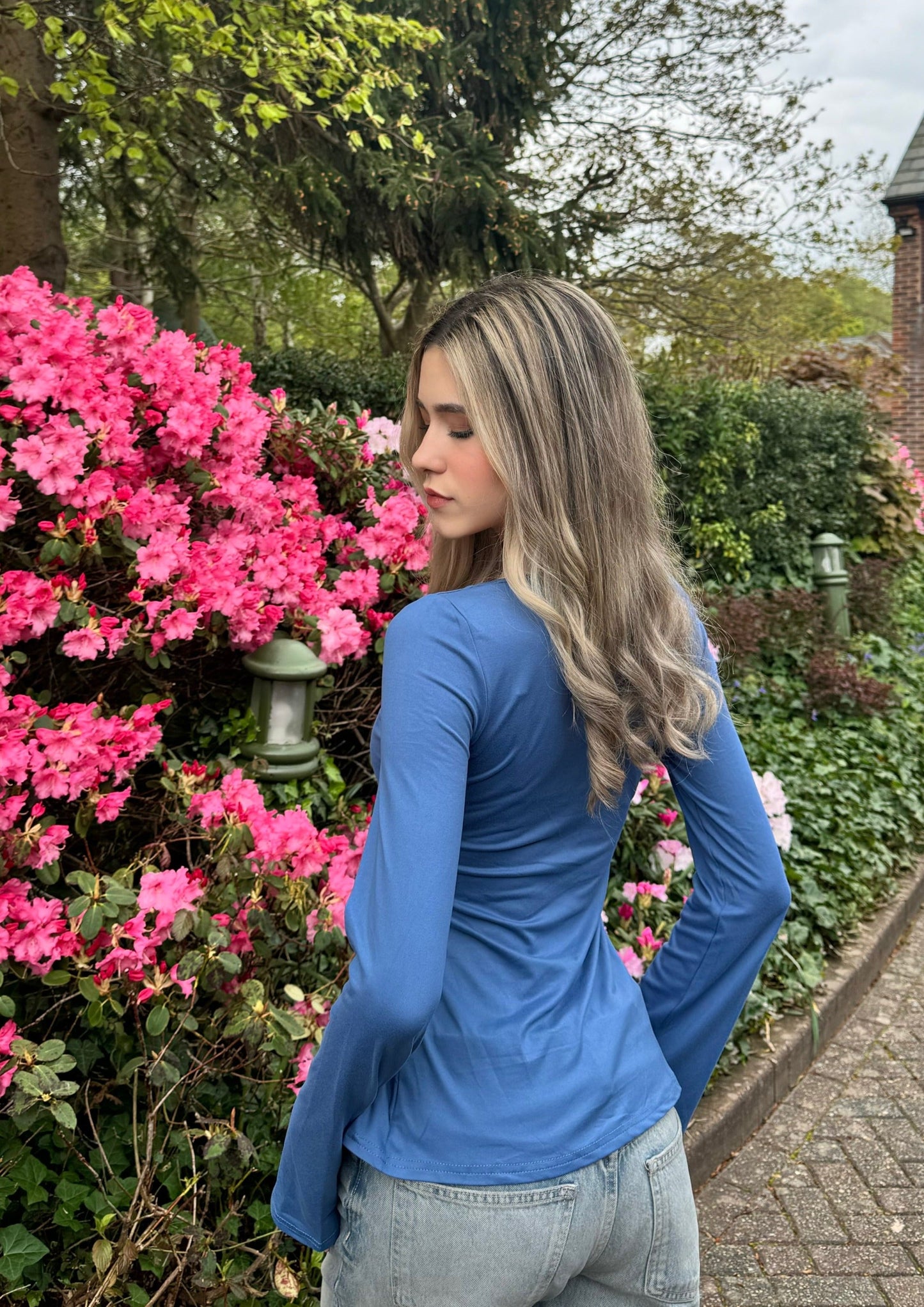 Celestine - Tie-Front Long Sleeve Top