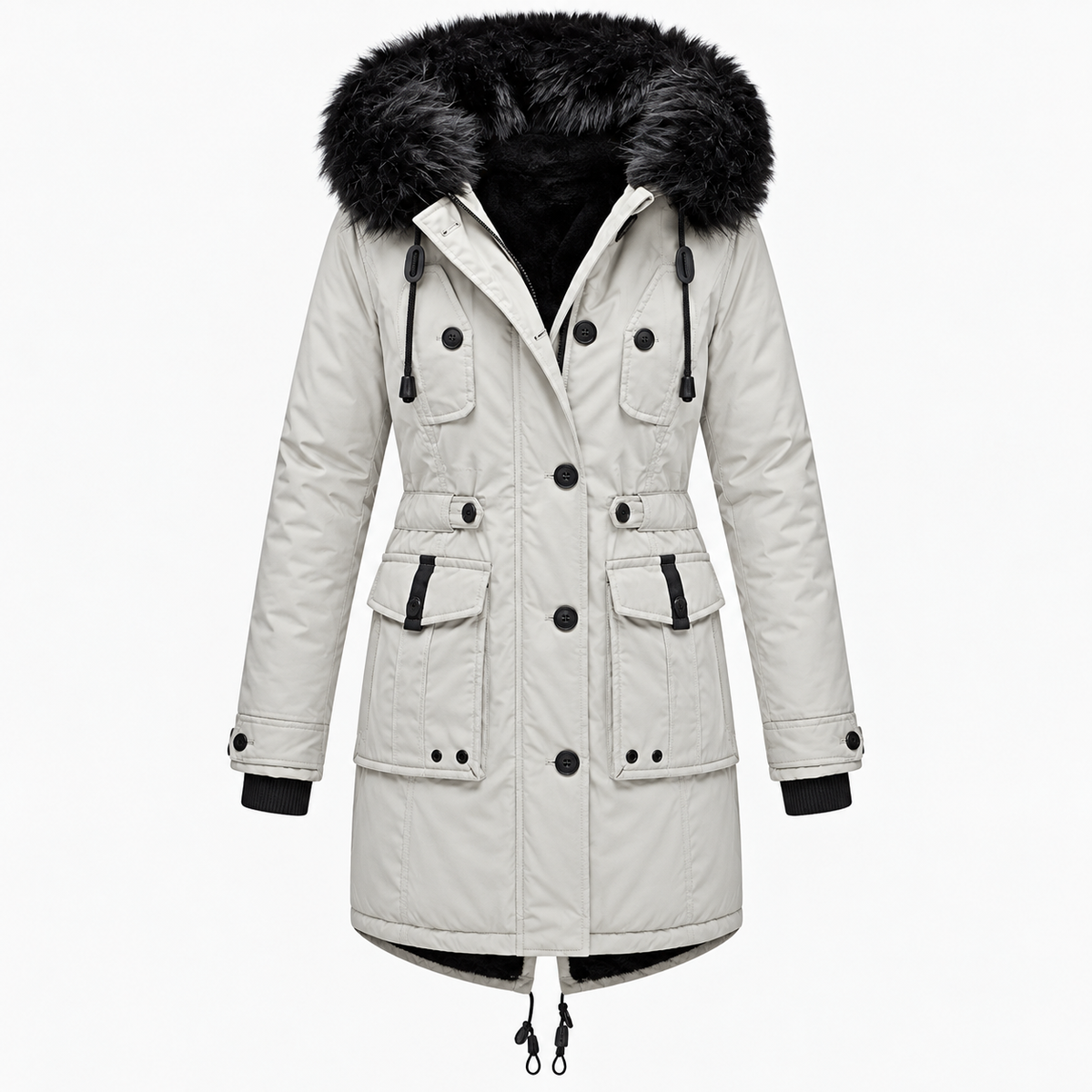 Dames Dikke Parka Jas met Capuchon – Waterafstotend, Casual voor Koud Weer
