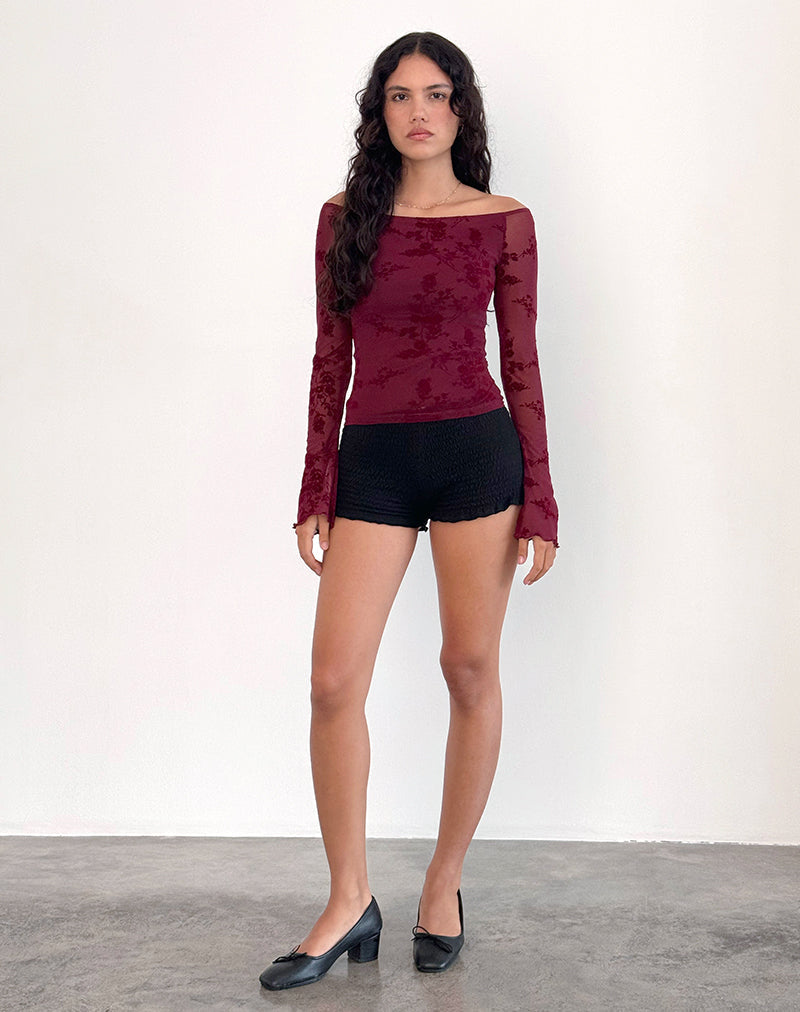 Giuliana - Elegante Off-Shoulder Mesh Top