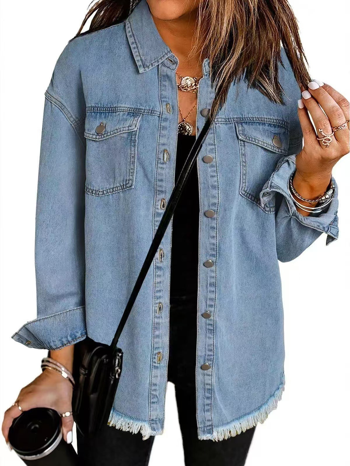 Denim Dames Jeansjack met Tijdloos Design – Perfect voor Dagelijks Gebruik