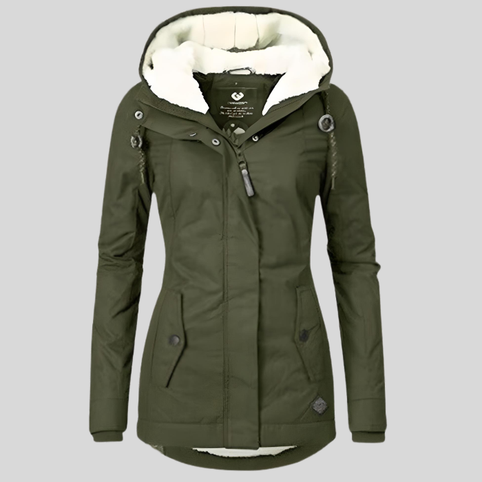Dames Lange Waterdichte Winterjas – Met Capuchon, Warme Voering, Casual voor Koud Weer
