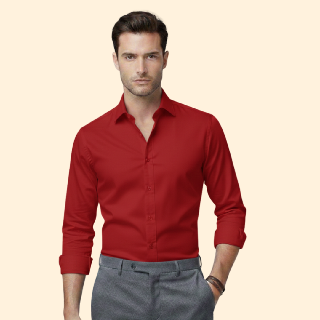 Heren Overhemd Classic Fit met Borstzak