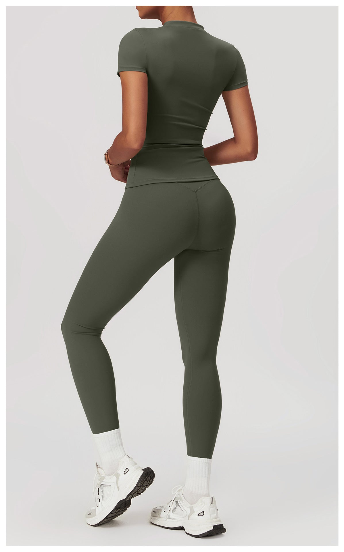Gabriella - 2-Delig Shaping Gym Set met Korte Mouwen