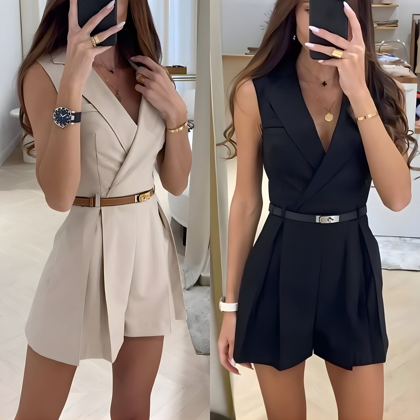 Hedwig - Korte Mouwloze Jumpsuit