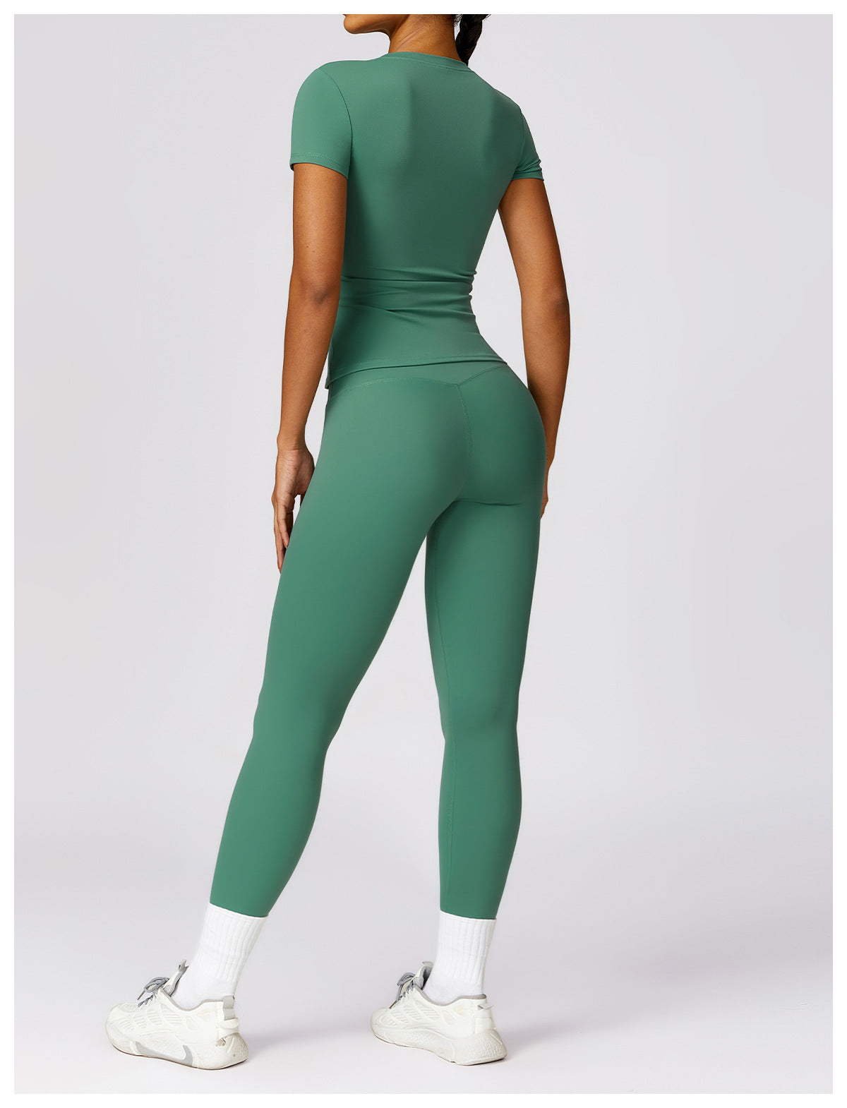 Gabriella - 2-Delig Shaping Gym Set met Korte Mouwen