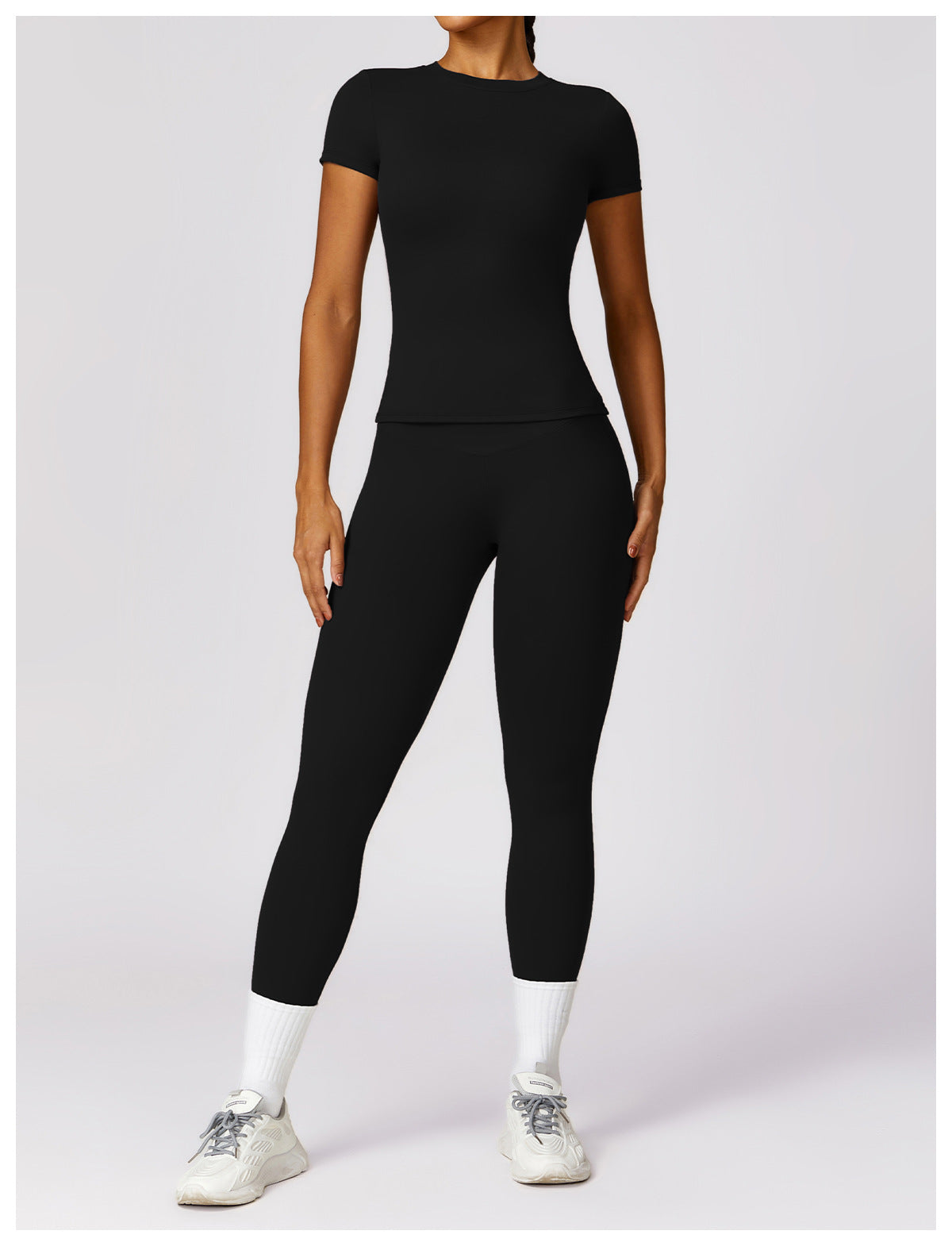 Gabriella - 2-Delig Shaping Gym Set met Korte Mouwen