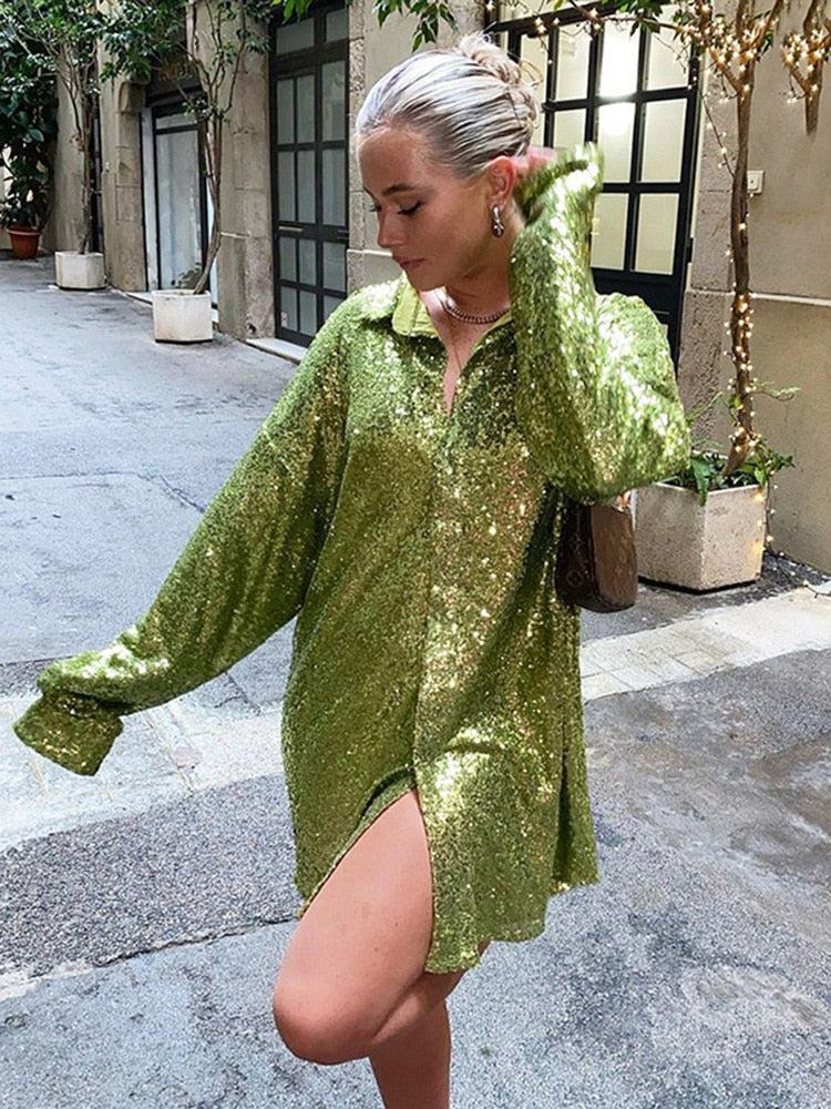 Sofie - Trendy Oversized Blouse met Glittereffect