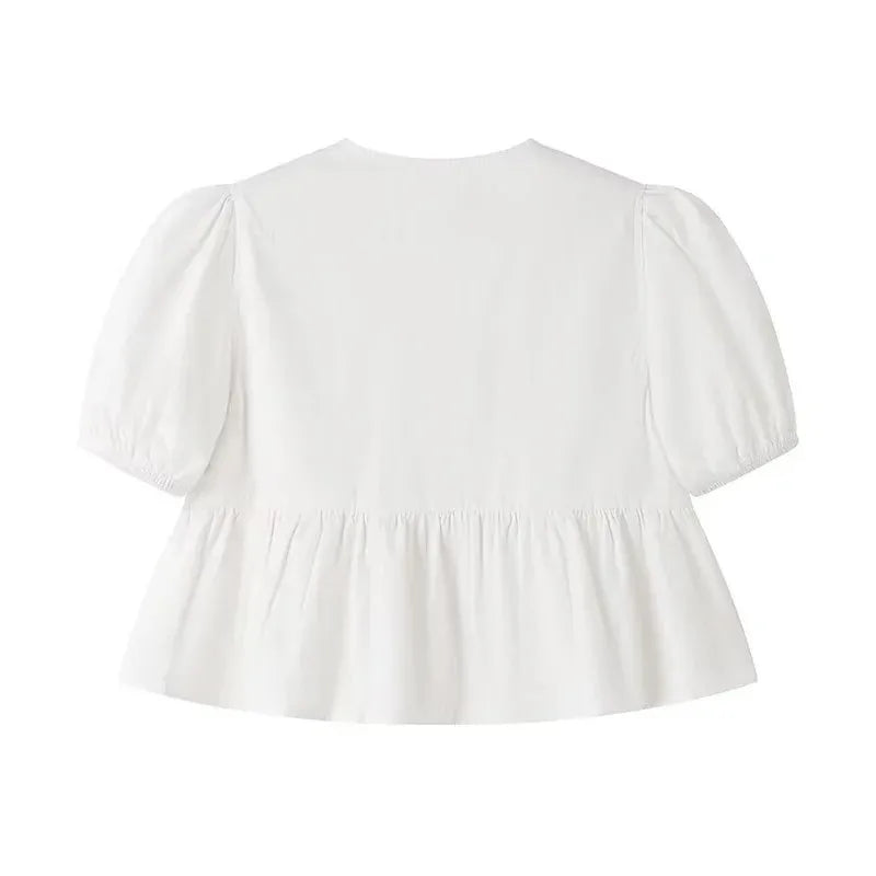 Lisse - Casual Crop Top van Comfortabele Katoenmix