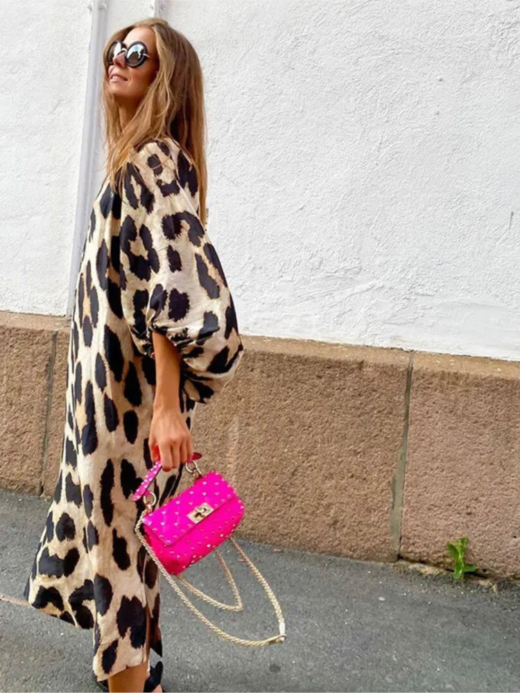 Nadine - Jurk met Panterprint