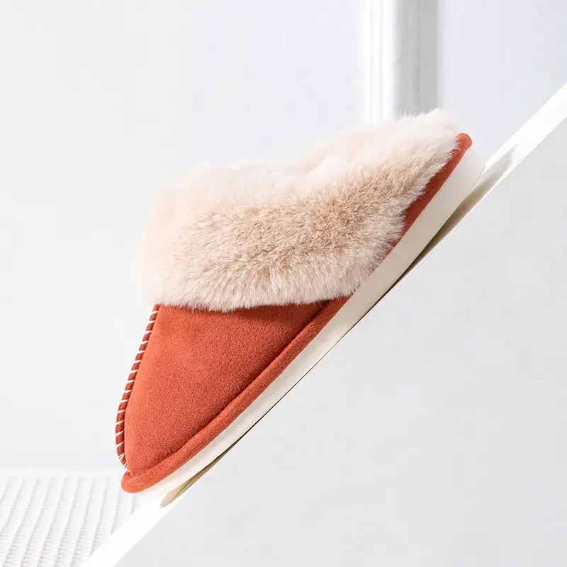 Dames Warme Gevoerde Pantoffels β Pluche Winter Huispantoffels voor Binnen