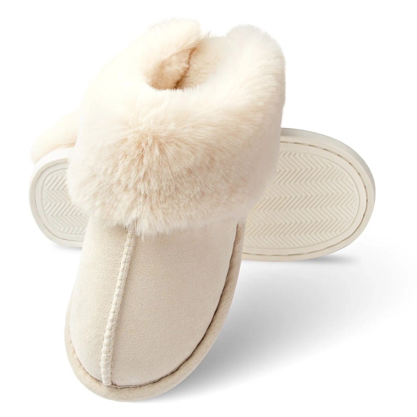 Dames Warme Gevoerde Pantoffels β Pluche Winter Huispantoffels voor Binnen