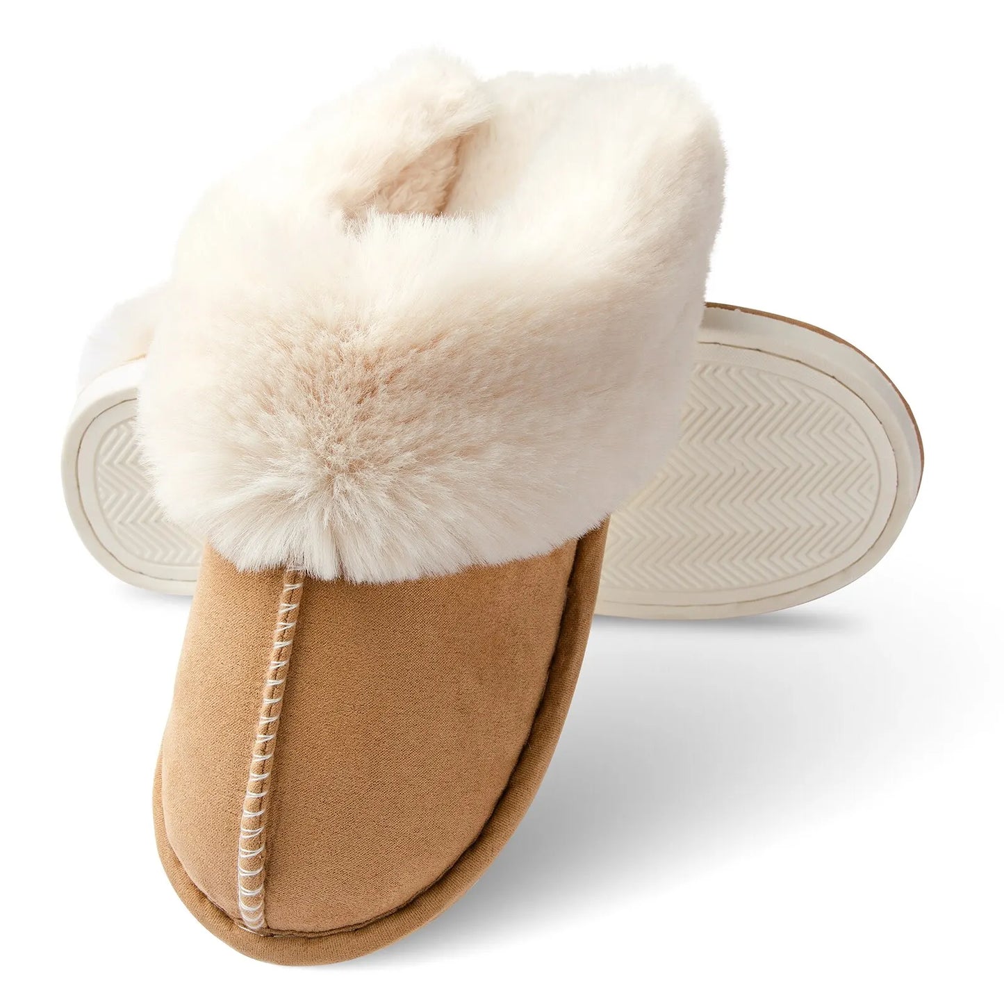 Dames Warme Gevoerde Pantoffels β Pluche Winter Huispantoffels voor Binnen