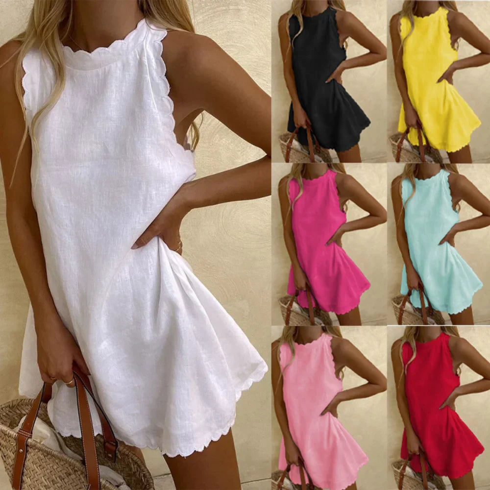 Norinne - Elegante Zomerjurk met Golfrand voor Dames