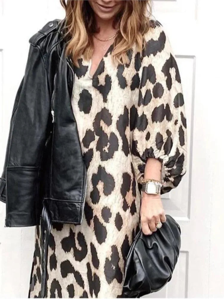 Nadine - Jurk met Panterprint