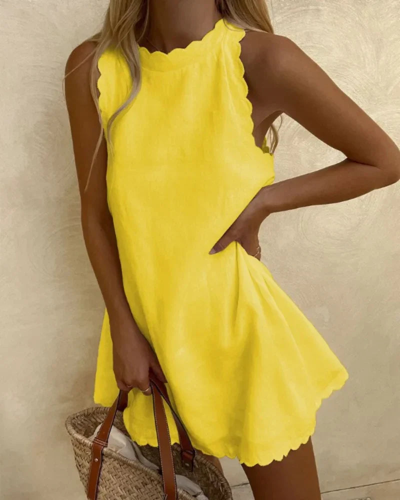 Norinne - Elegante Zomerjurk met Golfrand voor Dames