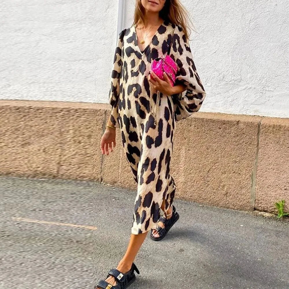 Nadine - Jurk met Panterprint