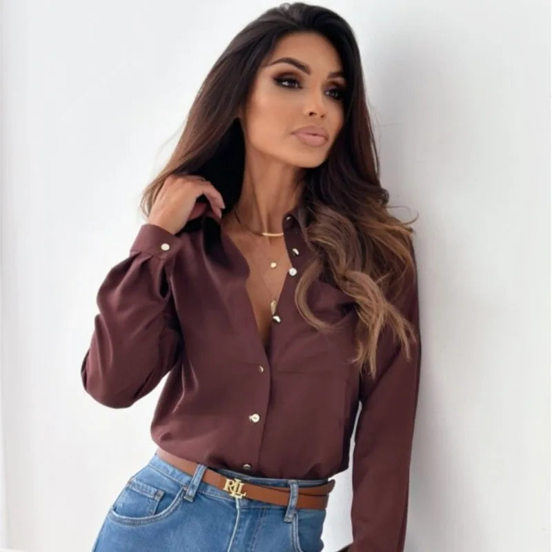 Lunéa – Elegante blouse met lange mouwen | Licht, verfijnd & veelzijdig