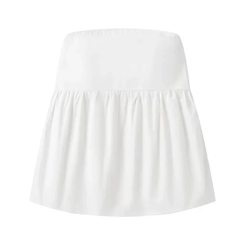 Gine - Trendy Strapless Off-Shoulder Top