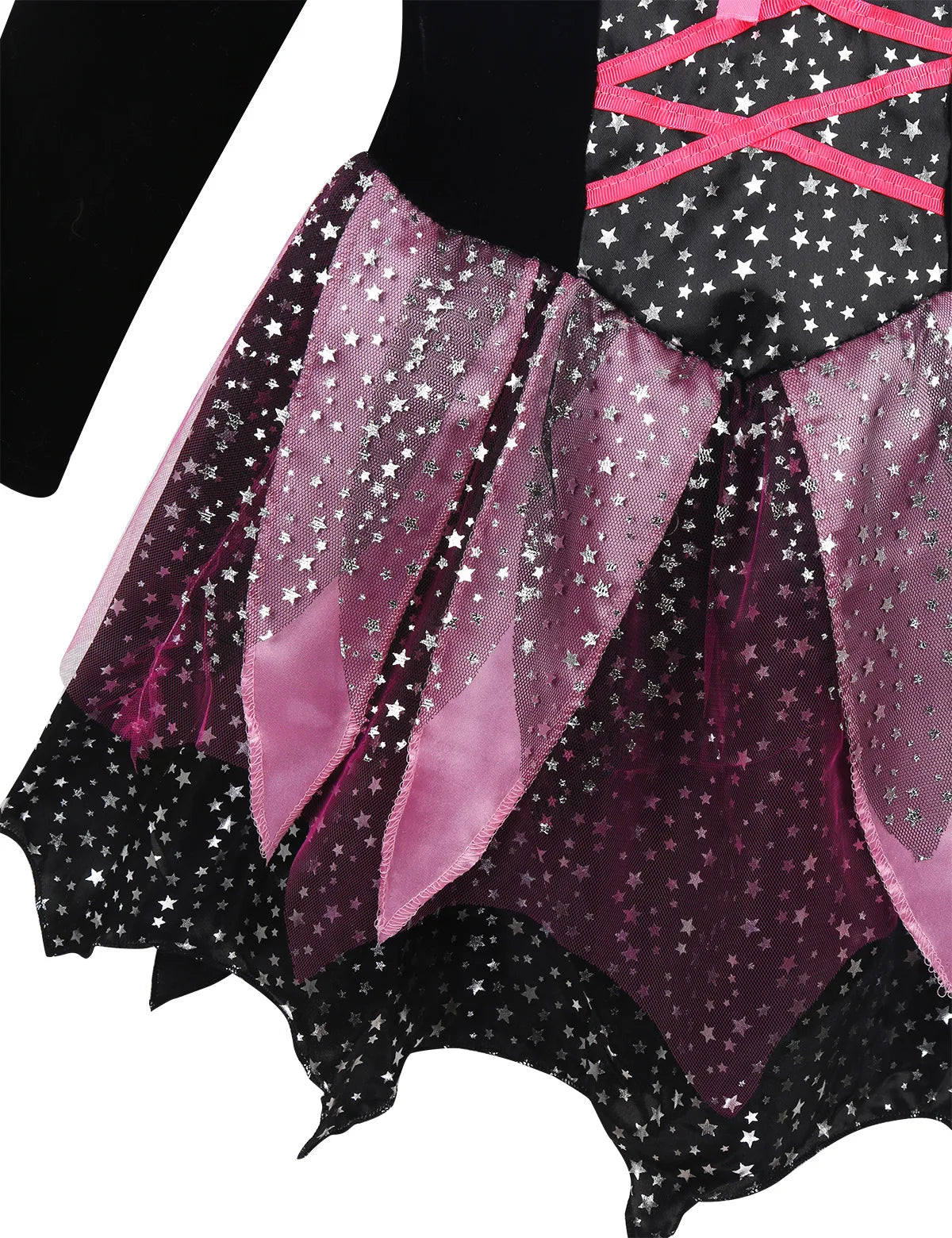 Girls witch costume set full outfit display