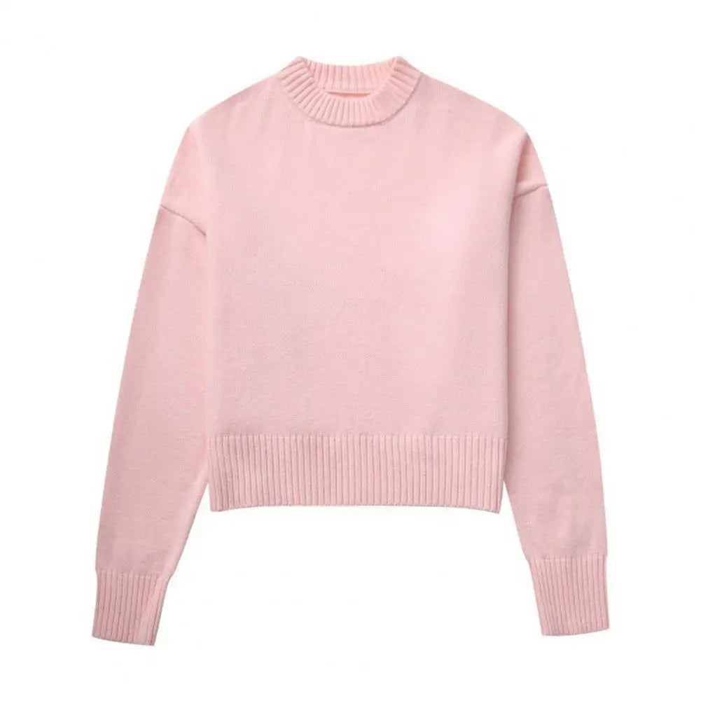 Dames Gebreide Pullover Trui β Roze, Casual voor Herfst en Winter