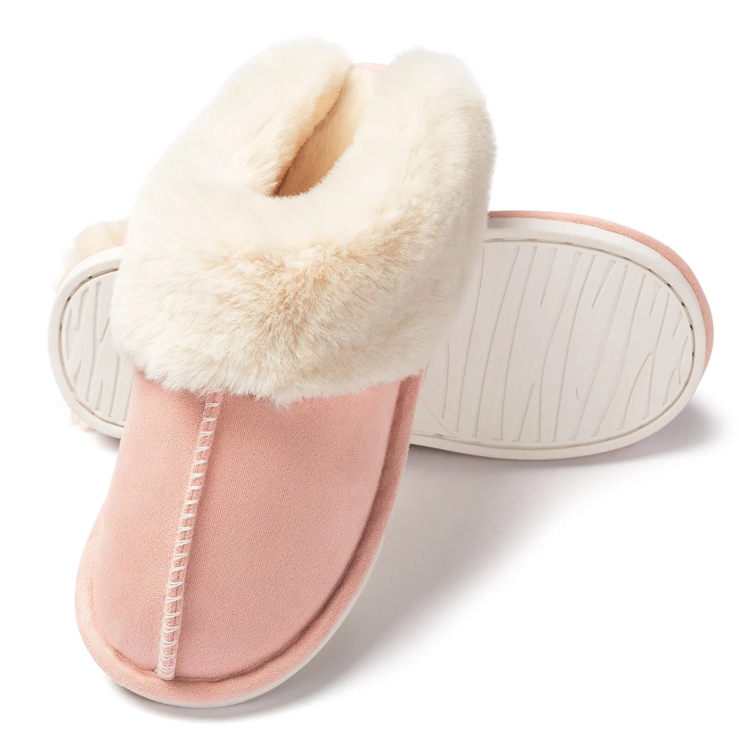 Dames Warme Gevoerde Pantoffels β Pluche Winter Huispantoffels voor Binnen
