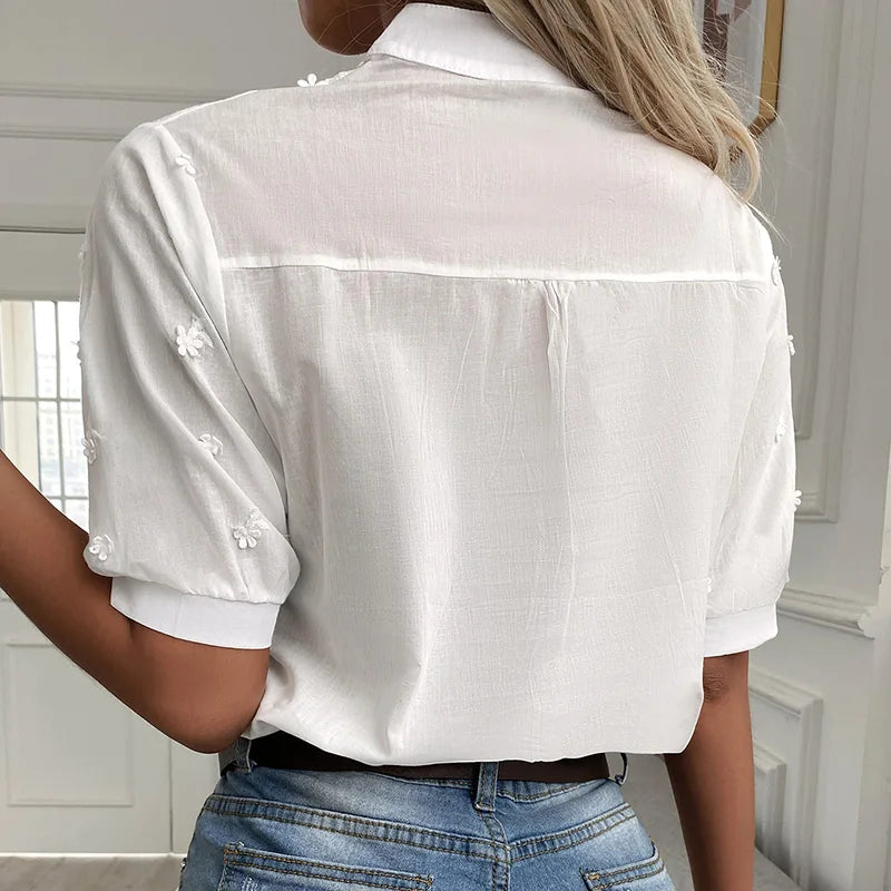 Anae - Elegante Geborduurde Blouse