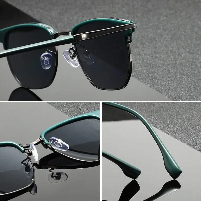 Dames Zonnebril Clubmaster Model Metalen Frame