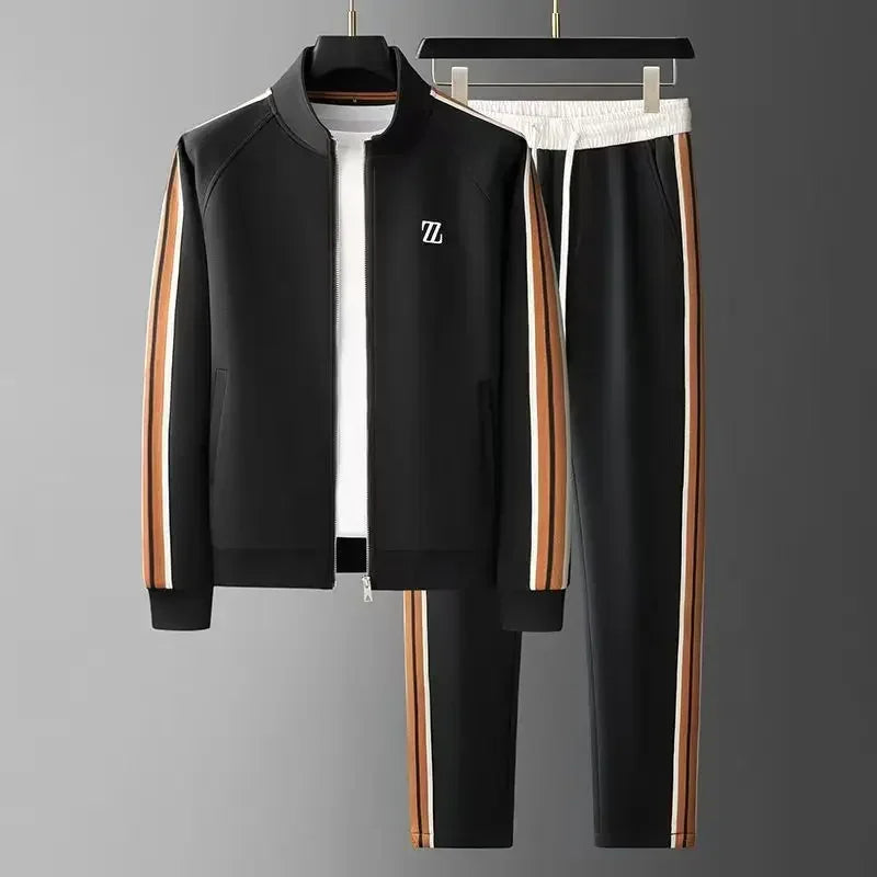 Dames Joggingpak met Leren Details en Verstelbare Koordbroek