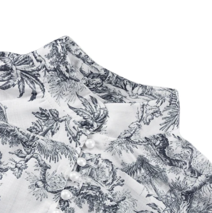 Elin - Trendy Puff Mouwen Plooi Jurk voor de Zomer