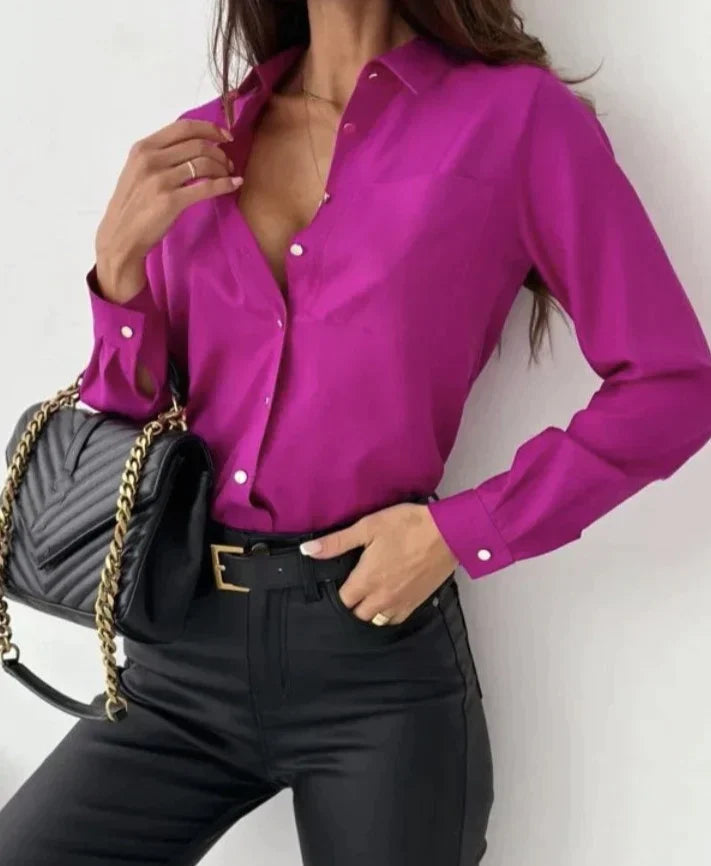 Lunéa – Elegante blouse met lange mouwen | Licht, verfijnd & veelzijdig