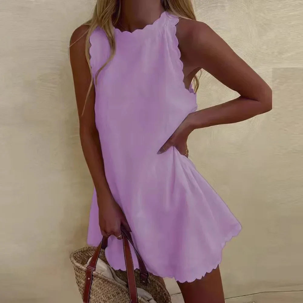 Norinne - Elegante Zomerjurk met Golfrand voor Dames