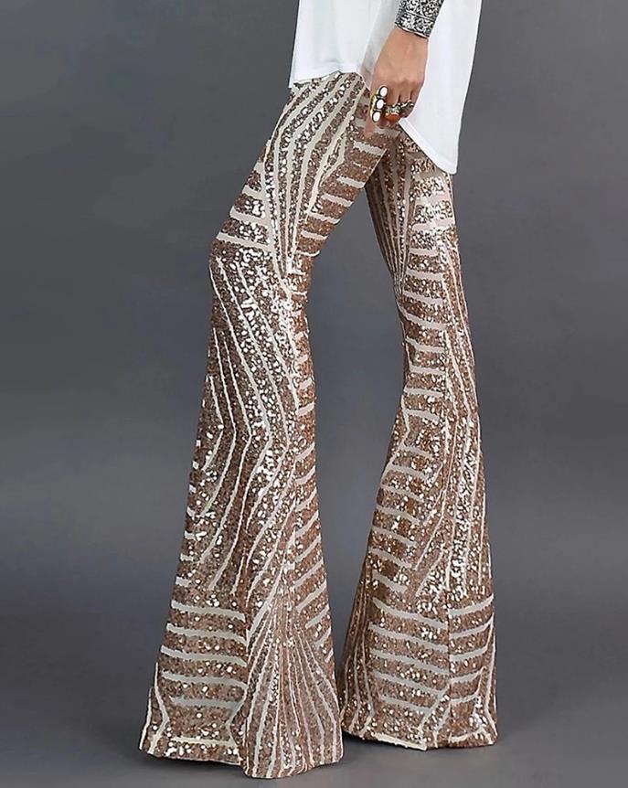 Jaimee - Flared Glitterbroek