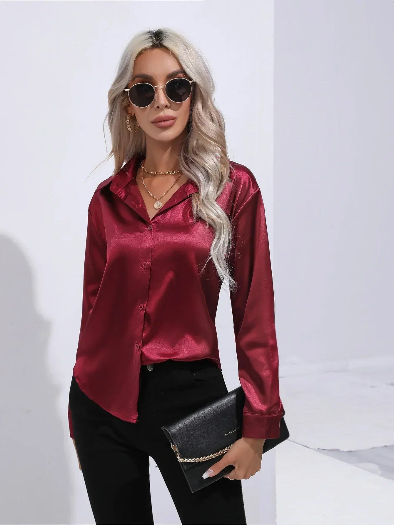 Isotta - Satijnen Blouse