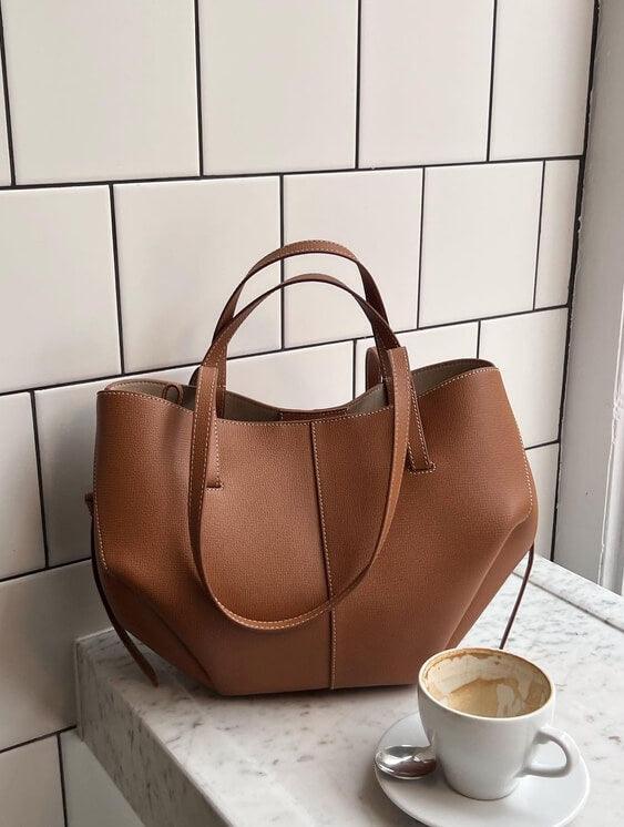 Noa - Stoere Vintage Leren Tote Bag