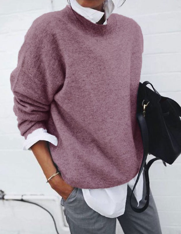 Loose fit damestrui ronde hals - comfortabele wollen trui voor casual & chique outfits