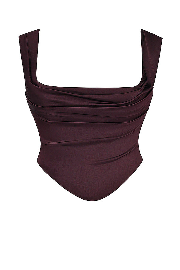 Odette - Satijnen Corset-Top en Maxirok Set