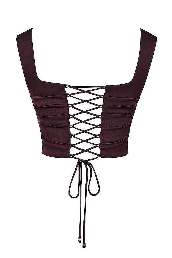 Odette - Satijnen Corset-Top en Maxirok Set