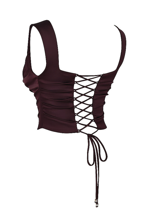 Odette - Satijnen Corset-Top en Maxirok Set