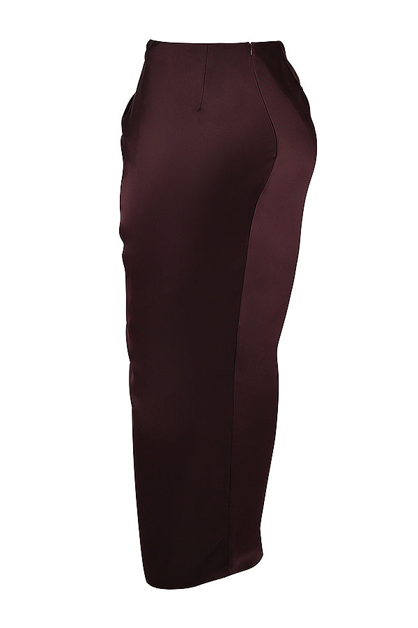 Odette - Satijnen Corset-Top en Maxirok Set