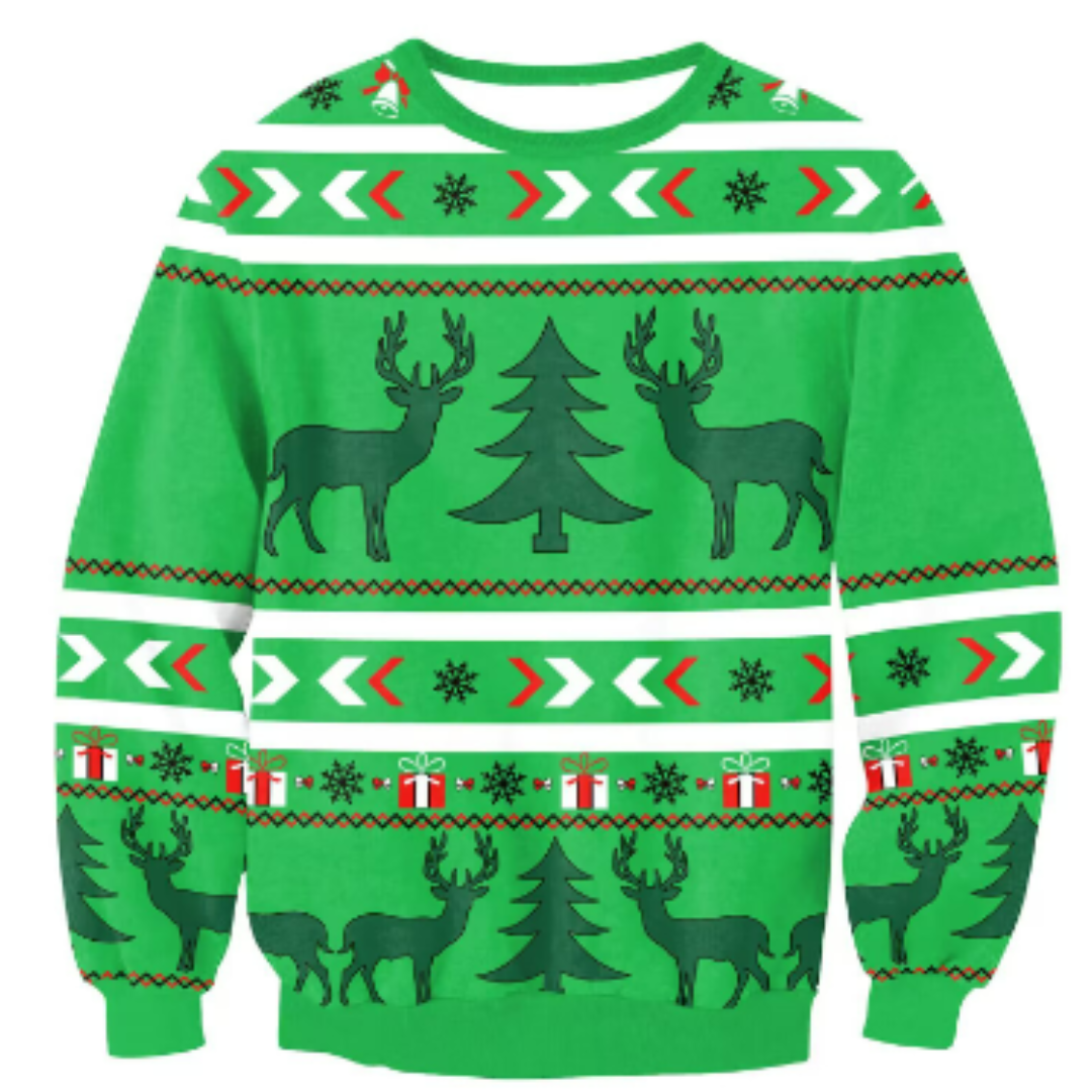 Unisex Oversized Gebreide Kersttrui โ Warme Unisex Christmas Sweater voor Feestdagen