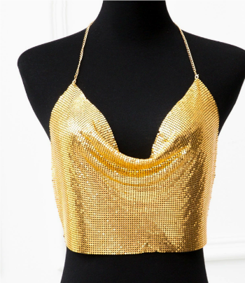 Seraphina - Glitter Mesh Top