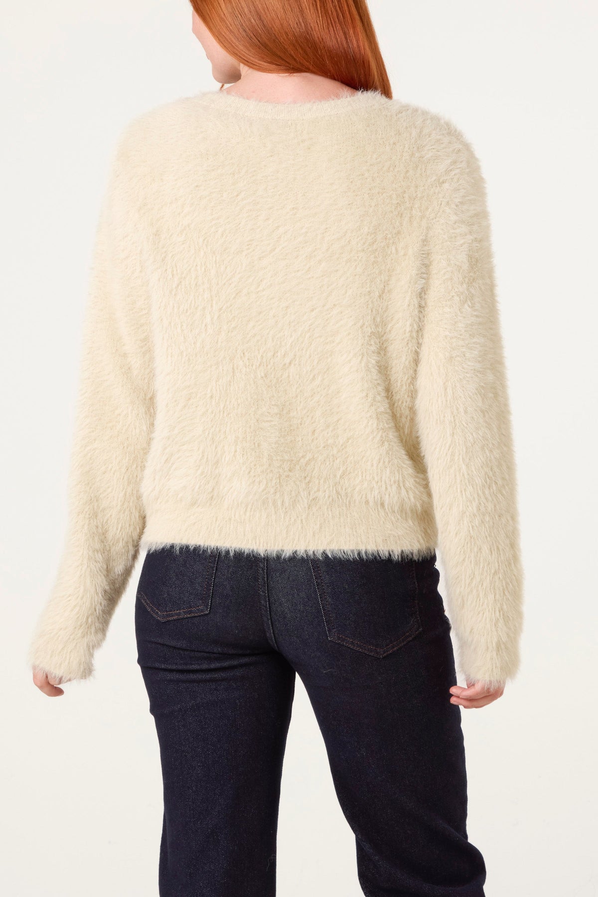 Dames Vest met Gekleurde Knoop Details - Beige