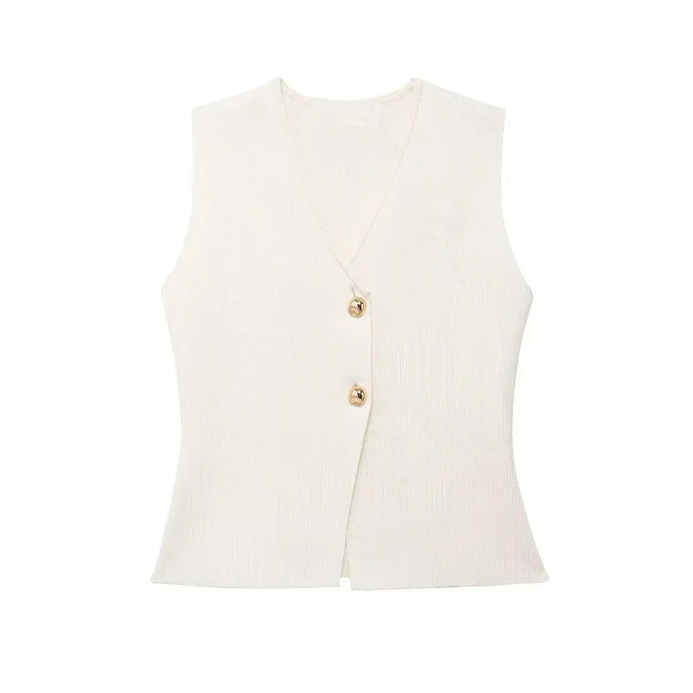 Lina - Mouwloze Gilet Top