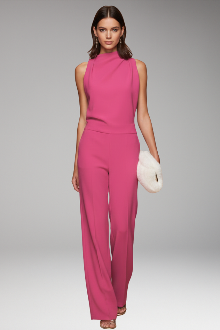 Dames Jumpsuit Mouwloos met Wide-Leg Pijpen