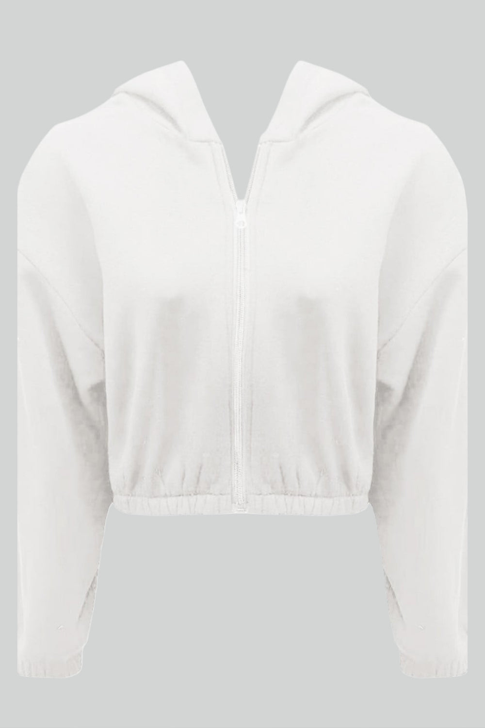 Dames Cropped Hoodie met Rits β Zachte Stof, Casual Streetwear, Dagelijks, Lente/Herfst