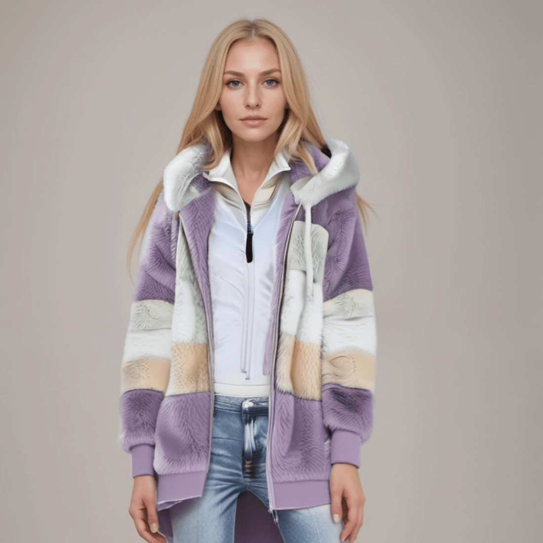 Dames Hoodie met Rits – Fleece Capuchonvest, Casual voor Dagelijks Gebruik