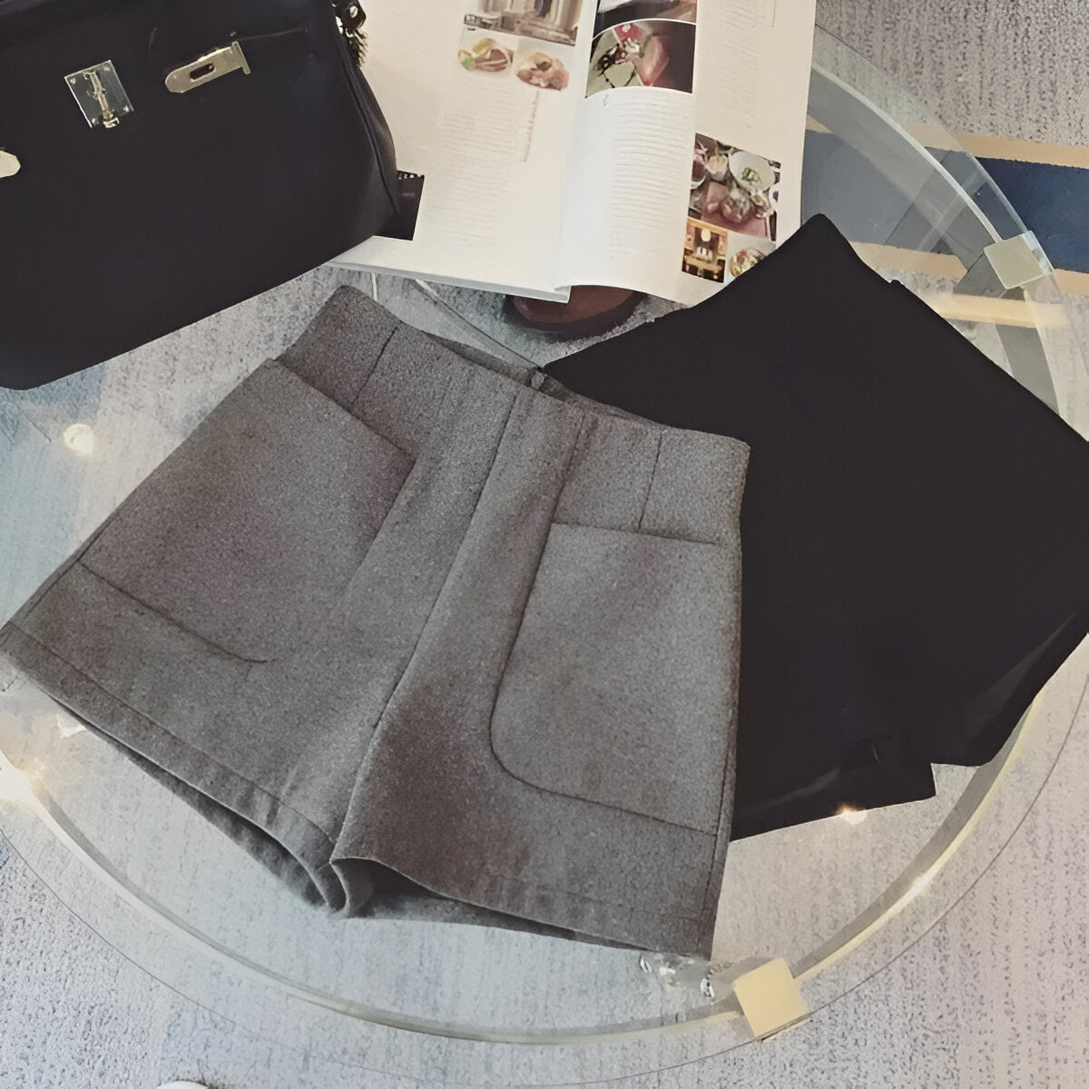 Lea - Wollen Shorts met Chique Stijl