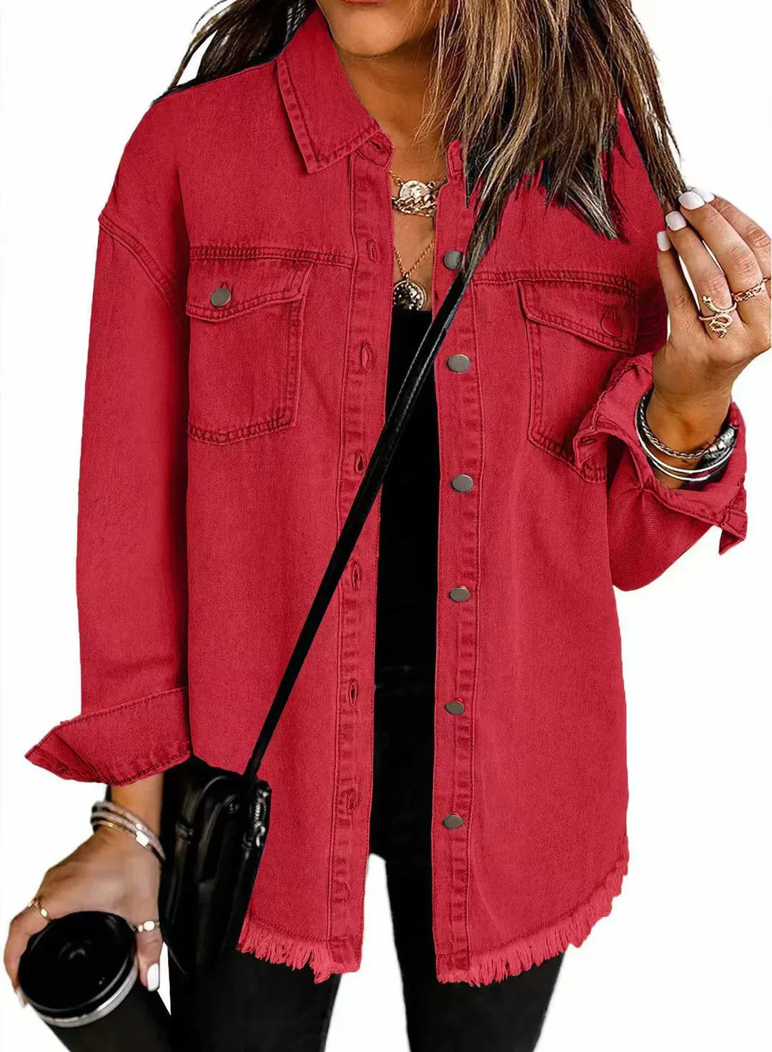 Denim Dames Jeansjack met Tijdloos Design – Perfect voor Dagelijks Gebruik